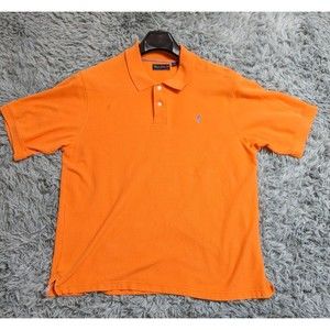 Payne Stewart Golf Polo Shirt Adult‎ Size Large L Orange Soft Cotton Knit Mens